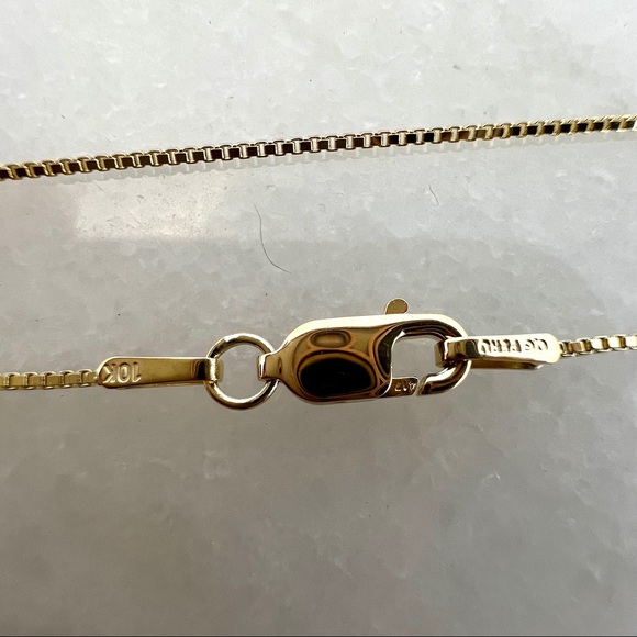 10K Yellow Gold 9” Box Link Chain Bracelet w/Lobster Clasp .9mm 1.37g - New - Picture 3 of 5